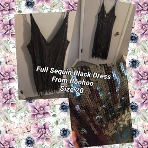 Black Sequin Dress